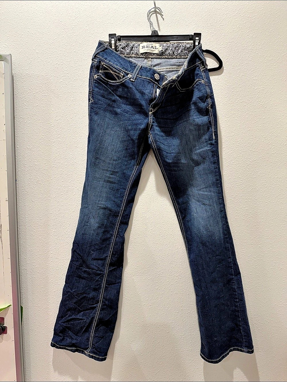 Ariat Real Denim Mid Rise Boot Jeans Blue Waist 29L